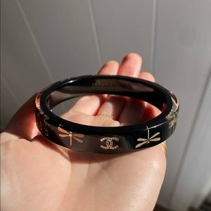 Vintage Chanel Dragonfly Butterfly CC bangle.
